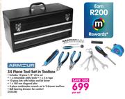 Armour 34 Piece Tool Set in Toolbox-Per Set