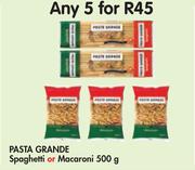 Pasta Grande Spaghetti Or Macaroni-5x500g