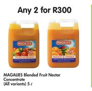 Megalies Blended Fruit Nectar Concentrate (All variants)-2x5Ltr