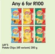 Lay's Potato Chips (All variants)-6x200g