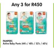 Pampers Active Baby Pants (44's/48's/52's/60's Pack)-For Any 3