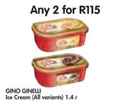 Gino Ginelli Ice Cream (All variants)-2x1.4Ltr