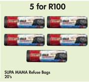 Supa Mama Refuse Bags-20's Pack-For 5 Packs
