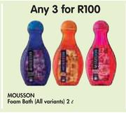Mousson Foam Bath (All Variants)-3x2Ltr