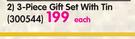 Hot Wheel 3 Piece Gift Set With Tin-Each