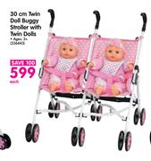 30cm Twin Doll Buggy Stroller Twin Dolls-Each