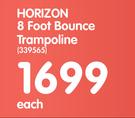 Horizon 8 Foot Bounce Trampoline