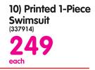 Legend Printed 1 Piece Swimsuit-Each