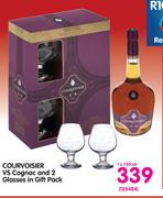 Courvoisier VS Cognac & 2 Glasses In Gift Pack-750ml