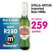 Stella Artois Imported Beer NRBs-24 x 330ml