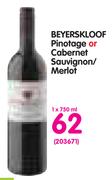 Beyerskloof Pinotage Or cabernet Sauvignon/Merlot-750ml