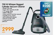 700W Whisper Bagged Cylinder Vacuum Cleaner ZW1508