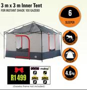 Camp Master 3m x 3m Inner Tent For Instant Shade 100 Gazebo