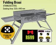 Camp Master Folding Braai Stainless Steel