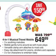 4-In-1 Musical Travel Mobile 