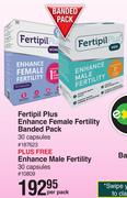 FertipilPlus Enhance Female Fertility 30 Caps Plus Free Enhance Male Fertility 30 Caps-Per Pack