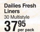 Libresse Dailies Fresh Liners 30 Multistyle-Per Pack
