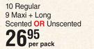 Libresse Protection & Comfort 10 Regular 9 Maxi + Long Scented Or Unscented-Per Pack