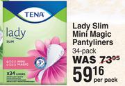 Tena Lady Slim Mini Magic Pantyliners 34 Pack-Per Pack