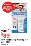 HTH Test Strips Early Warning For Pool