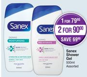 Sanex Shower Gel Assorted-For 1 x 500ml