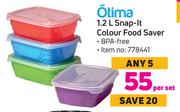 Otima 1.2L Snap It Colour Food Saver-Any 5