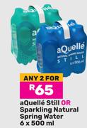 Aquelle Still Or Sparkling Natural Spring Water-For Any 2 x 6 x 500ml