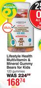 Lifestyle Health Multivitamin & Mineral Gummy Bears For Kids 120 Gummies