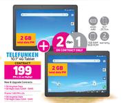 2 x Telefunken 10.1" 4G Tablet-On My Gig 1 + On Promo 1GB