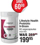 Lifestyle Health Probiotic 9 Strain- 60 Vegecapsules.