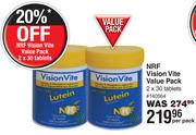 NRF Vision Vite Value Pack-2 x 30 Tablets Per Pack