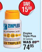 Zinplex Triple Plus-30 Tablets
