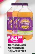 Daly's Squash Concentrate Assorted-1.5L Each