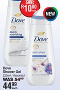 Dove Shower Gel Assorted-225ml Each