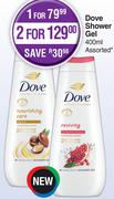 Dove Shower Gel Assorted-For 1 x 400ml