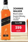 Johnnie Walker Black Label Scotch Whisky-750ml Each