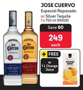 Jose Cuervo Especial Reposado Or Silver Tequila-750ml Each