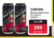Carling Black Label Cans-24 x 500ml Per Case