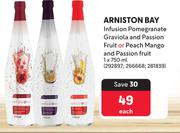 Arniston Bay Infusion Pomegranate Geaviola & Passion Fruit Or Peach Mango & Passion Fruit-750ml Each