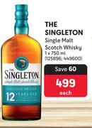 The Singleton Single Malt Scotch Whisky-750ml Each