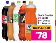 Fanta, Stoney Or Sprite Soft Drinks Assorted-For Any 4 x 2L