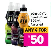 Aquele ViV Sports Drink Assorted-For Any 4 x 600ml