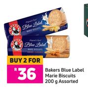Bakers Blue Label Marie Biscuits Assorted-For 2 x 200g