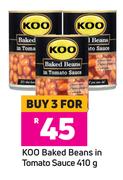 Koo Baked Beans In Tomato Sauce-For 3 x 410g