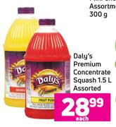Daly's Premium Concentrate Squash Assorted-1.5L Each