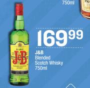 J&B Blended Scotch Whisky-750ml