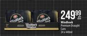 Windhoek Premium Draught Cans-24 x 440ml Per Case