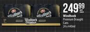 Windhoek Premium Draught Cans-24 x 440ml Per Pack
