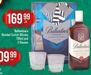 Ballantines Blended Scotch Whisky-750ml And 2 Classes-
