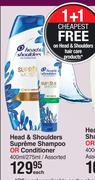 Head & Shoulders Supreme Shampoo Or Conditioner Assorted-400ml/275ml Each
